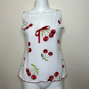Cherry theme y2k 90s tank top size M